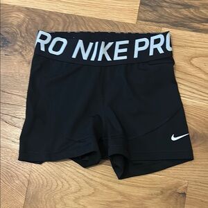 Nike Pro Black and Gray Athletic Shorts